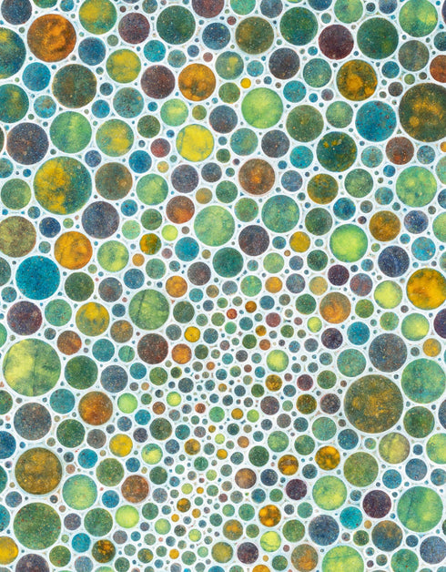 White Circles | Framed Giclee Print on Canvas